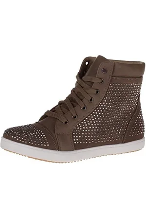 AvaMia Damen Sneaker Freizeitschuh Damen Sneaker Schnuerschuhe Schuhe Sneaker Turnschuhe Damenturnschuhe Halbschuhe, Farbe Khaki BL1593 - Verkäufer: PEROYORK