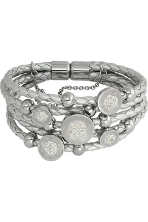 Amello Edelstahlarmband Zirkonia Kreise Armband silber (Armband), Armbänder für Damen aus Edelstahl (Stainless Steel), Farbe: silber, gr - Verkäufer: Fit4Style Silberschmuck - IMPPAC