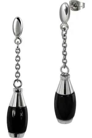 Amello Paar Ohrhänger Ohrringe Edelstahl Keramik (Ohrhänger), Damen Ohrhänger Kegel Edelstahl (Stainless Steel), in silberfarben, sc - Verkäufer: Fit4Style Silberschmuck - IMPPAC