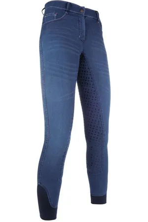 Hkm Reiterhose Reithose -Summer Denim Easy- Dreiviertel Silkonbesatz - Verkäufer: REITSPORT24