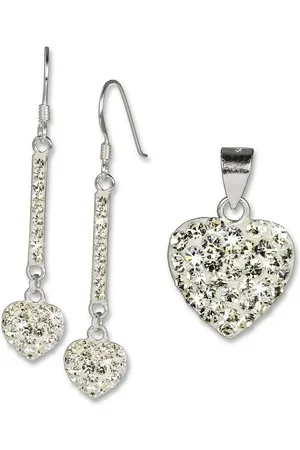 SilberDream Schmuckset Zirkonia Anhänger Ohrringe (2-tlg., Schmucksets), Damen Schmucksets aus Silber, Zirkonia, Farbe: silber, weiß, Herz - Verkäufer: Fit4Style Silberschmuck - IMPPAC