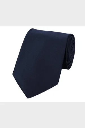 Fabio Farini Krawatte Schwarze Herren Krawatten - dunkle Schlips in 8cm Breite (ohne Box, Unifarben) Breit (8cm), Schwarzblau - Verkäufer: