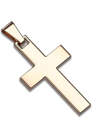 Bungsa Anhänger Set Anhänger Kreuz Rosegold aus Edelstahl Unisex (1-tlg), Pendant Halsketten - Verkäufer: