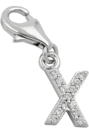 GALLAY Charm Buchstabe 11x6mm Charm Buchstabe X mit Zirkonias glänzend rhodiniert Silber 925 (1-tlg) - Verkäufer: Cats Collection