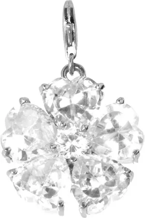 SilberDream Charm-Einhänger Charm 925 Echt Silber Anhänger, Herzblume Anhänger 925 Sterling Silber, silber, weiß - Verkäufer: Fit4Style Silberschmuck - IMPPAC