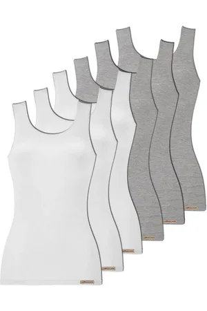 COMAZO Achselhemd 6er Pack Damen Unterhemd Achselträger 2764 (Packung, 6-St) Vegan - Verkäufer: Sibrise