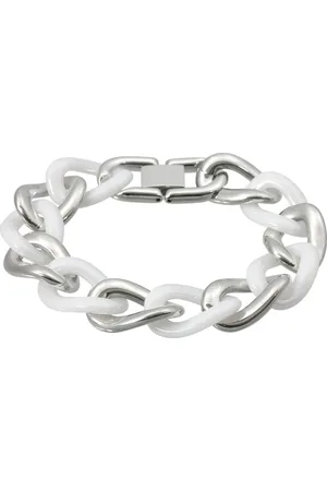 Amello Edelstahlarmband Panzer Big Armband silber weiß (Armband), Armbänder für Damen Edelstahl (Stainless Steel) - Verkäufer: Fit4Style Silberschmuck - IMPPAC