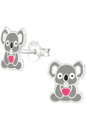 Bungsa Ohrstecker-Set Ohrstecker Koala aus 925 Silber Kinder (1 Paar (2 Stück), 2-tlg), Ohrschmuck Ohrringe - Verkäufer: