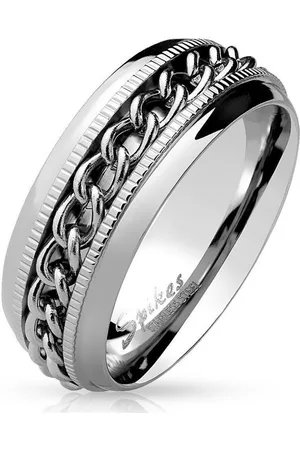Bungsa Fingerring Ring Spinner Silber aus Edelstahl Unisex (Ring, 1-tlg), Damen Herren - Verkäufer: