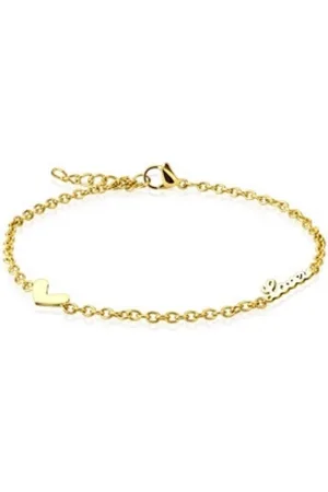 Bungsa Armband Armband Love Charm Gold aus Edelstahl Unisex (1 Armband, 1-tlg), Bracelet Armschmuck - Verkäufer: