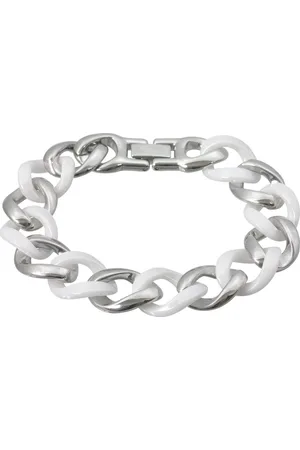 Amello Edelstahlarmband Panzer Armband silber weiß (Armband), Armbänder für Damen Edelstahl (Stainless Steel) - Verkäufer: Fit4Style Silberschmuck - IMPPAC