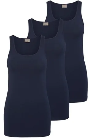 VERO MODA Tanktop Long Tank Top (3-tlg) (3 Stück) lang, elastische Baumwollqualität - Verkäufer: Velvet-Shop