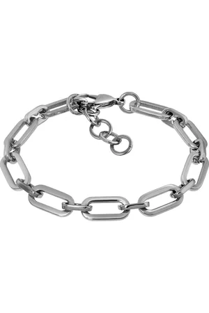 Amello Edelstahlarmband Oval Damen Armband 18,5-22cm silber (Armband), Damen, Herren Armband (Oveal) ca. 18,5cm bis 22cm, Edelstahl (Stainles - Verkäufer: Fit4Style Silberschmuck - IMPPAC