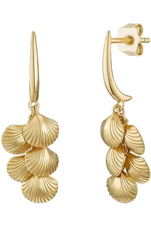Noelani Paar Ohrhänger für Damen, Sterling Silber 925 vergoldet, Muscheln (Ohrhänger, 4-tlg) - Verkäufer: Amor GmbH