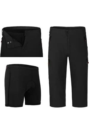 Bergson Fahrradhose PORVOO Capri (mit gepolsterter Innenhose) Herren 3/4 Radhose, robust, elastisch, Normalgrößen, - Verkäufer: