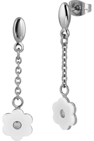 Amello Paar Ohrhänger Ohrringe Edelstahl Keramik (Ohrhänger), Damen Ohrhänger Blümchen Edelstahl (Stainless Steel), in - Verkäufer: Fit4Style Silberschmuck - IMPPAC