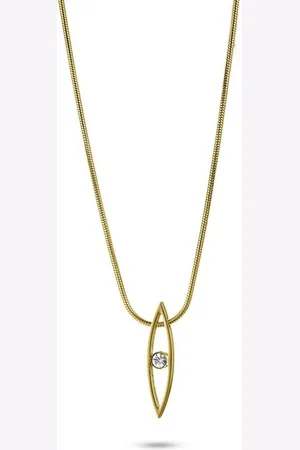 Kingka Kette mit Anhänger "The Eye" Titanium Anhänger mit Schlangenkette, mit synth. Zirkonia - Verkäufer:
