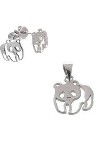 Bella Carina Schmuckset Panda Bär Set (Anhänger und Ohrstecker, 2-tlg), 925 Sterling Silber anlaufgeschützt - Verkäufer:
