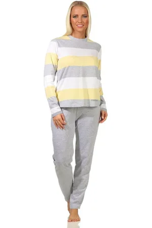 Normann Pyjama Damen Pyjama langarm in wunderschöner Block Streifen Optik – 271 101 - Verkäufer: Fairway