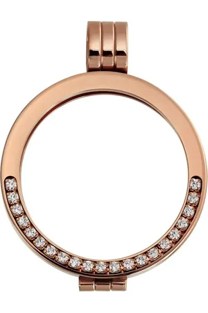 Amello Kettenanhänger Ketten-Anhänger Damen Zirkonia weiß, Coin Fassung Edelstahl (Stainless Steel), vergoldet (Gelbgold 333), Fa - Verkäufer: Fit4Style Silberschmuck - IMPPAC