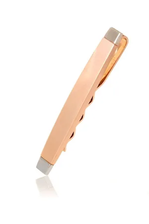Karisma Krawattennadel Hochwertige Herren Edelstahl 316L Krawattennadel, Krawatten klammer / Tie Clip Rosé-Gold Beschichtet TG150-002-W - Verkäufer: Schmuck