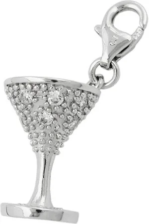 GALLAY Charm-Einhänger 15x11mm Charm Kelch mit Zirkonias rhodiniert glänzend 925 - Verkäufer: Cats Collection