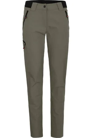 Bergson Outdoorhose VIDAA COMFORT (slim) Damen Wanderhose, leicht, strapazierfähig, Normalgrößen, grau/grün - Verkäufer: