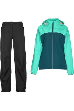 Killtec Regenanzug Golfanzug minze / schwarz Funktionsjacke + Funktionshose Gr. 116 - Verkäufer: anndora