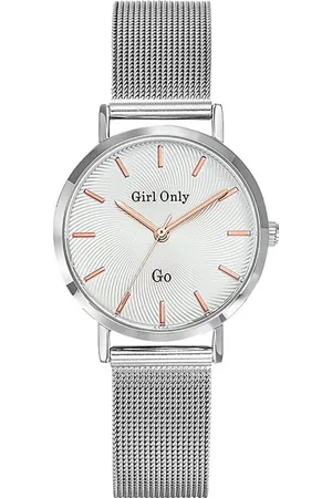 GO Girl Only Quarzuhr Damen Armbanduhr silber, (Analoguhr), Damenuhr rund, klein (ca. 30mm), Edelstahlarmband silber, Luxus - Verkäufer: Fit4Style Silberschmuck - IMPPAC