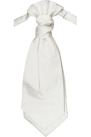 Paul Malone Krawatte Elegantes Herren Plastron gestreift Hochzeitskrawatte - vorgebunden ivory v25 - Verkäufer: Jung GmbH