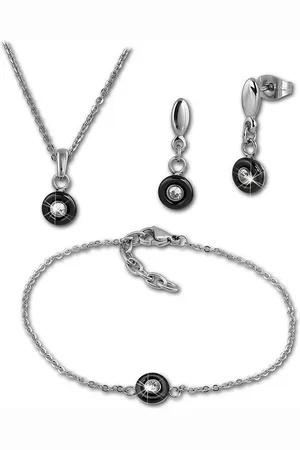 Amello Schmuckset Edelstahlschmuckset Keramik (3-tlg., Schmucksets), Damen Schmucksets, Edelstahl (Stainless Steel), Farbe: , s - Verkäufer: Fit4Style Silberschmuck - IMPPAC