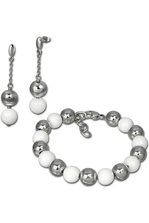 Amello Schmuckset Edelstahlschmuckset Keramik Kugel (2-tlg., Schmucksets), Damen Schmucksets, Edelstahl (Stainless Steel), Farbe: , w - Verkäufer: Fit4Style Silberschmuck - IMPPAC