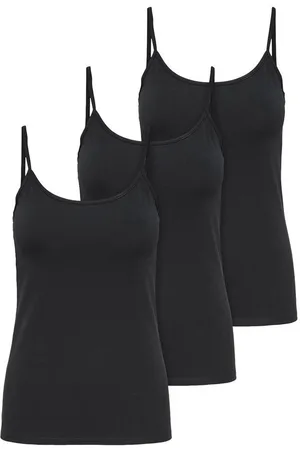 ONLY Tanktop Life Singlet (3-tlg) Figur betont, elastische Baumwollqualität - Verkäufer: Velvet-Shop