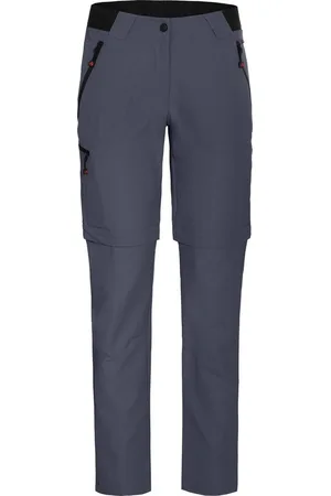 Bergson Outdoorhose VIDAA COMFORT Zipp-Off Damen Wanderhose, leicht, strapazierfähig, Normalgrößen, grau/blau - Verkäufer: