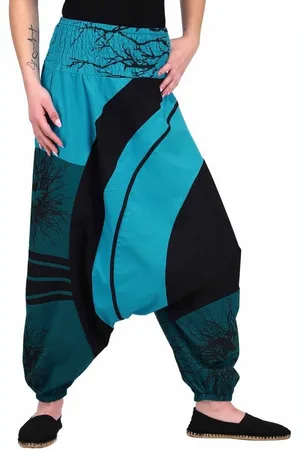 Kunst und Magie Haremshose Goa Haremshose "The Tree" Ibiza Strandhose, Wellnesshose Boho - Verkäufer:
