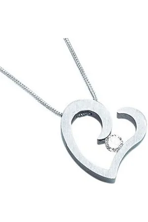 vivance collection Kette mit Anhänger "Herz"-Anhänger mit Edelstahlkette, mit Zirkonia - Verkäufer: KINGKA
