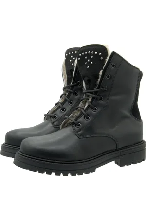 Dianetti Stiefel 9800A Winter Boots Leder Lammfell Schwarz Schnürstiefelette - Verkäufer: Alex und Elis Kinderschuhe