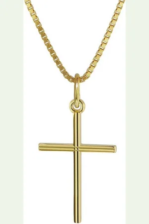 trendor Kette mit Anhänger Kreuz-Anhänger Gold 333 mit goldplattierter - Verkäufer: uhrcenter