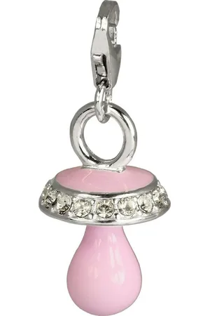 SilberDream Charm-Einhänger Charm 925 Echt Silber Anhänger, Nuckel Anhänger 925 Sterling Silber, silber, rosa - Verkäufer: Fit4Style Silberschmuck - IMPPAC