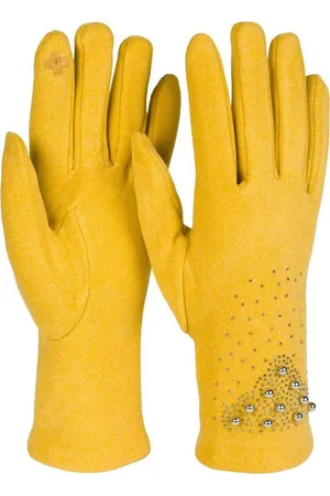 styleBREAKER Fleecehandschuhe Touchscreen Handschuhe mit Strass und Perlen (1-St) - Verkäufer:
