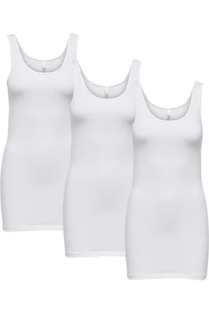 ONLY Tanktop 3er Pack Damen Top Live Love Long Basic Tank Tops cottons-store