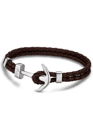 Lotus Armband Anker Armband (Armband), für Herren aus Edelstahl (Stainless Steel), Echtleder - Verkäufer: Fit4Style Silberschmuck - IMPPAC