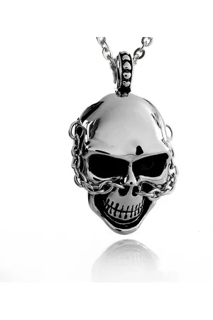 Karisma Kette mit Anhänger Edelstahl Anhänger Totenkopf Hochglänzend Mit Edelstahl Kette, HSP7839 - 55 Zentimeter - Verkäufer: Schmuck
