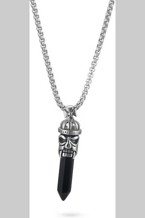 Kingka Kette mit Anhänger Totenkopf Anhänger mit Venezia Kette "Urban Rocks", mit Onyx - Verkäufer: