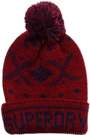 Superdry Bommelmütze Beanie OBEAN BEANIE Plum Navy - Verkäufer: Fashioncode