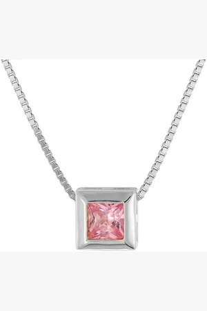 trendor Kette mit Anhänger 925 Silber mit Zirkonia-Anhänger Pink - Verkäufer: uhrcenter