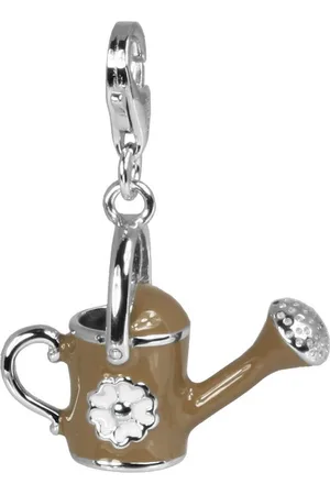 SilberDream Charm-Einhänger Charm 925er Silber Emaille, Gießkanne Anhänger 925 Sterling Silber, braun, weiß, silber - Verkäufer: Fit4Style Silberschmuck - IMPPAC