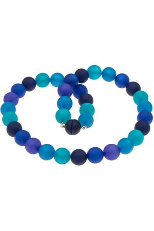 Bella Carina Perlenkette Kette mit Polaris Perlen 14 mm blau türkis, Polaris Perlen - Verkäufer: