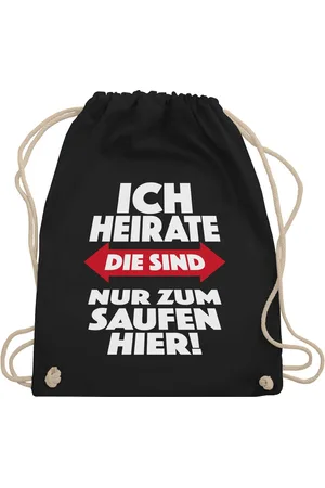 Shirtracer Turnbeutel Ich heirate Die sind nur zum saufen hier, JGA Männer - Verkäufer: