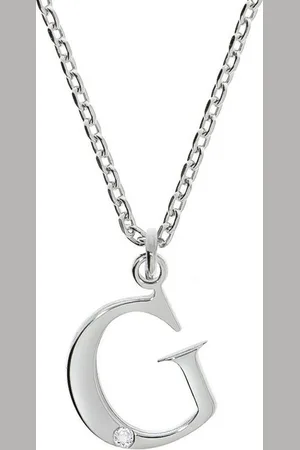 ELLEN K. Kette mit Anhänger Silber 925 mit 1x Diamant 0,008ct. Buchstabe G